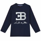 Boys Navy Logo T-Shirt, 1, hi-res