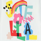 Younger Girls White Logo Long Sleeve Top, 1, hi-res