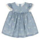 Baby Girls Blue Floral Dress Set, 1, hi-res