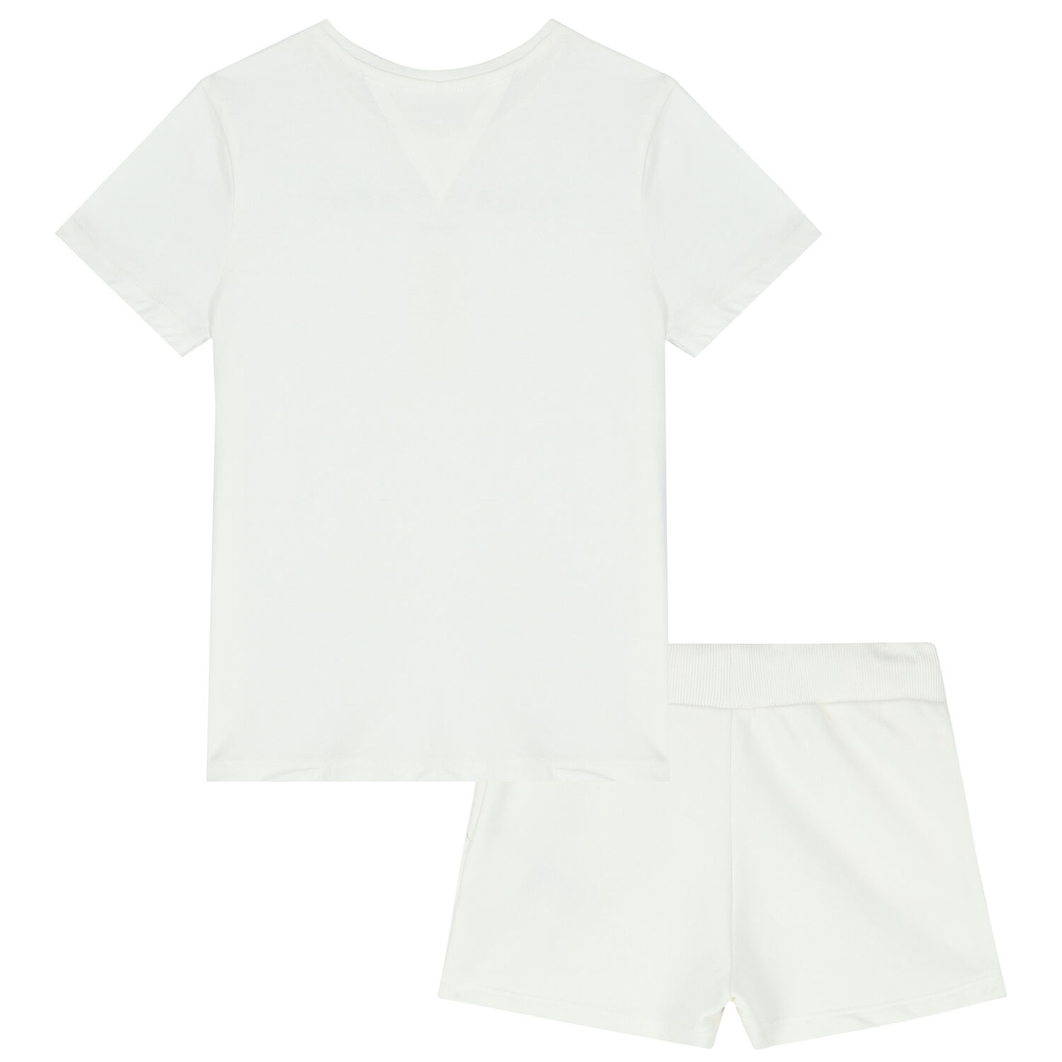 Girls White Logo Short Set, 3, hi-res image number null