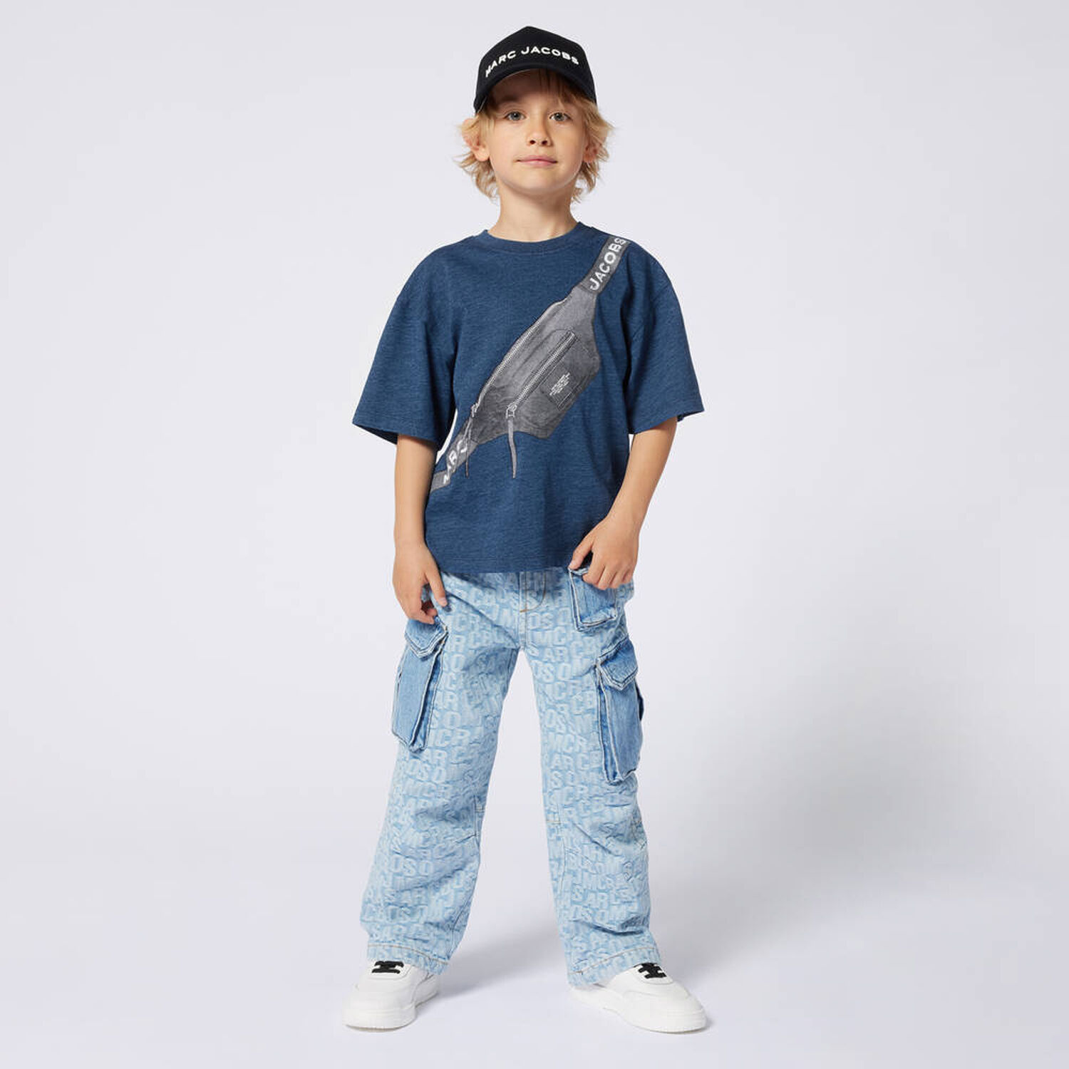 Boys Blue Belt Bag T-Shirt, 1, hi-res