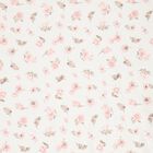 Baby Girls Pink & White Fur Faux Floral Blanket, 1, hi-res