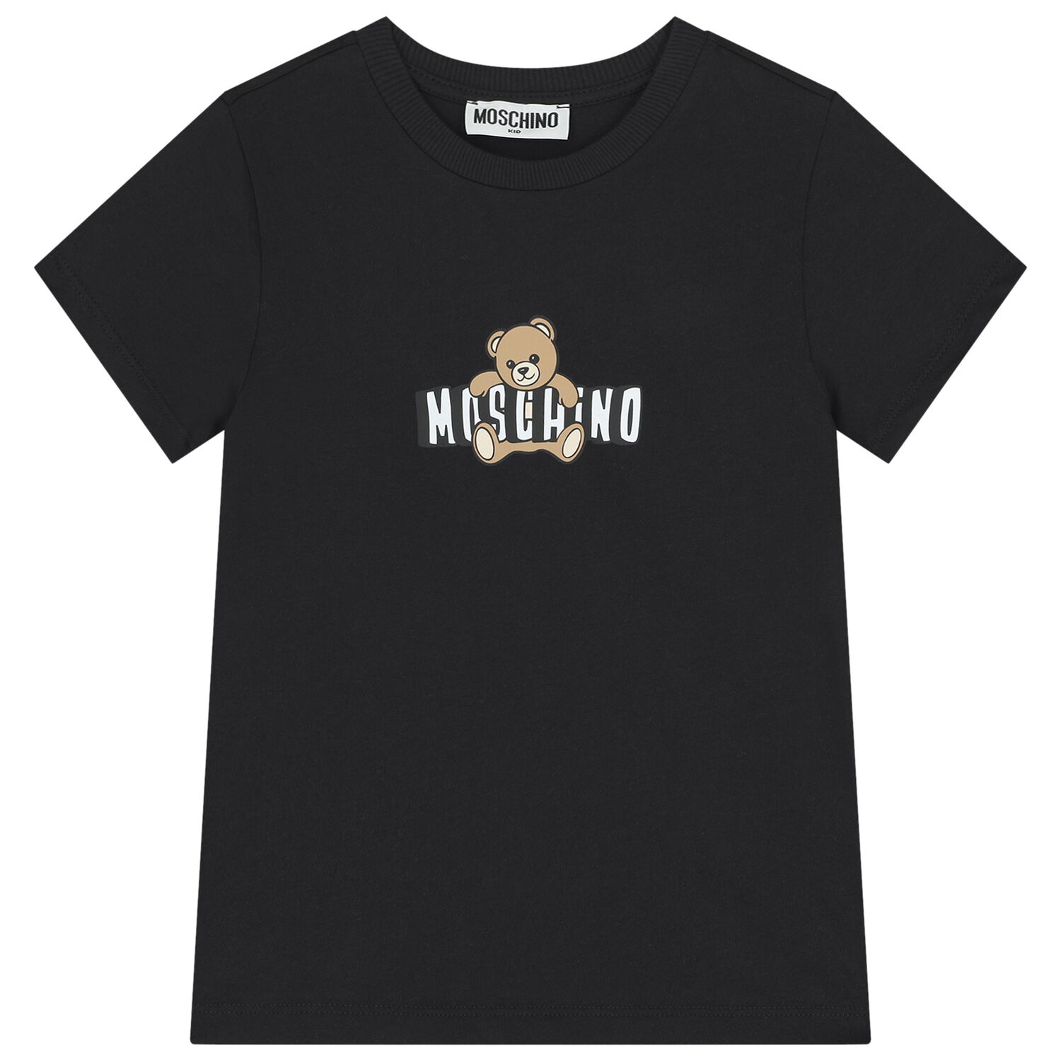 Black Teddy Bear Logo T-Shirt, 7, hi-res
