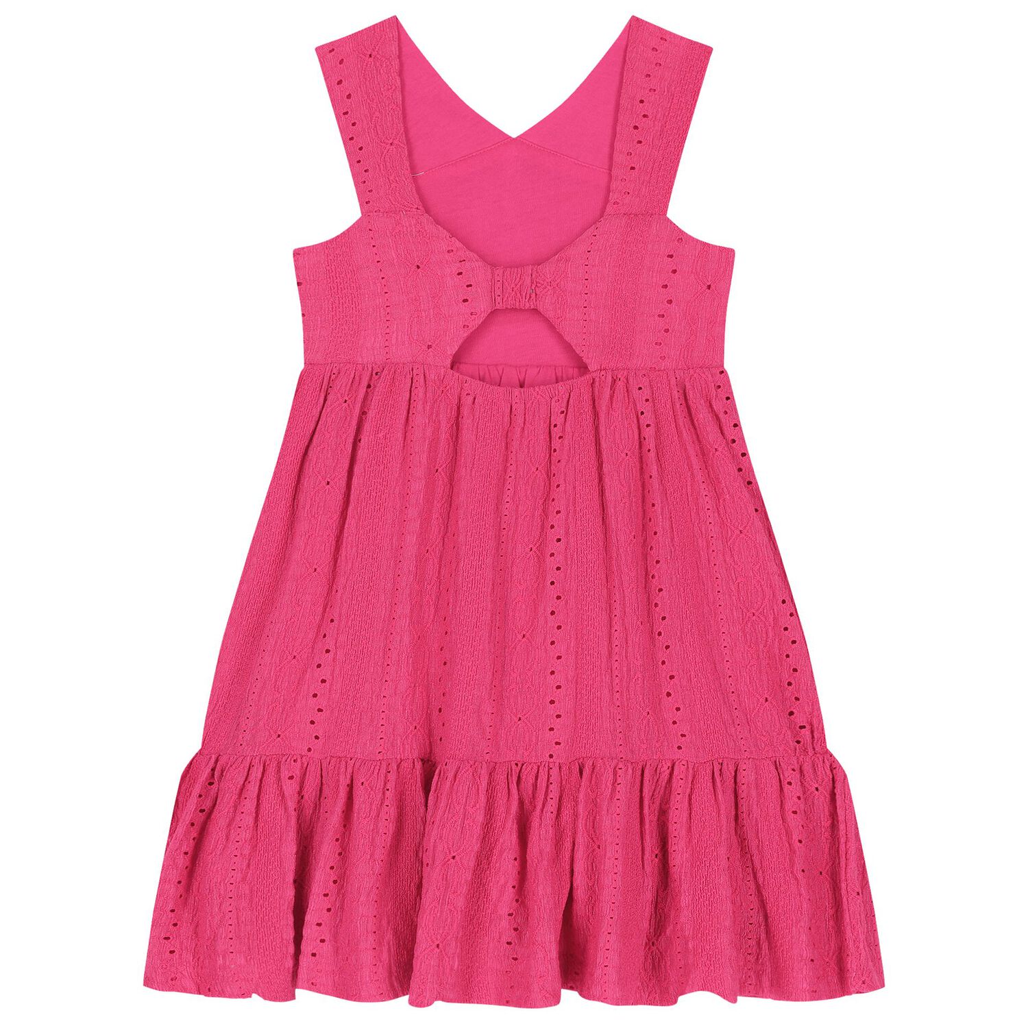 Girls Pink Embroidered Dress, 1, hi-res