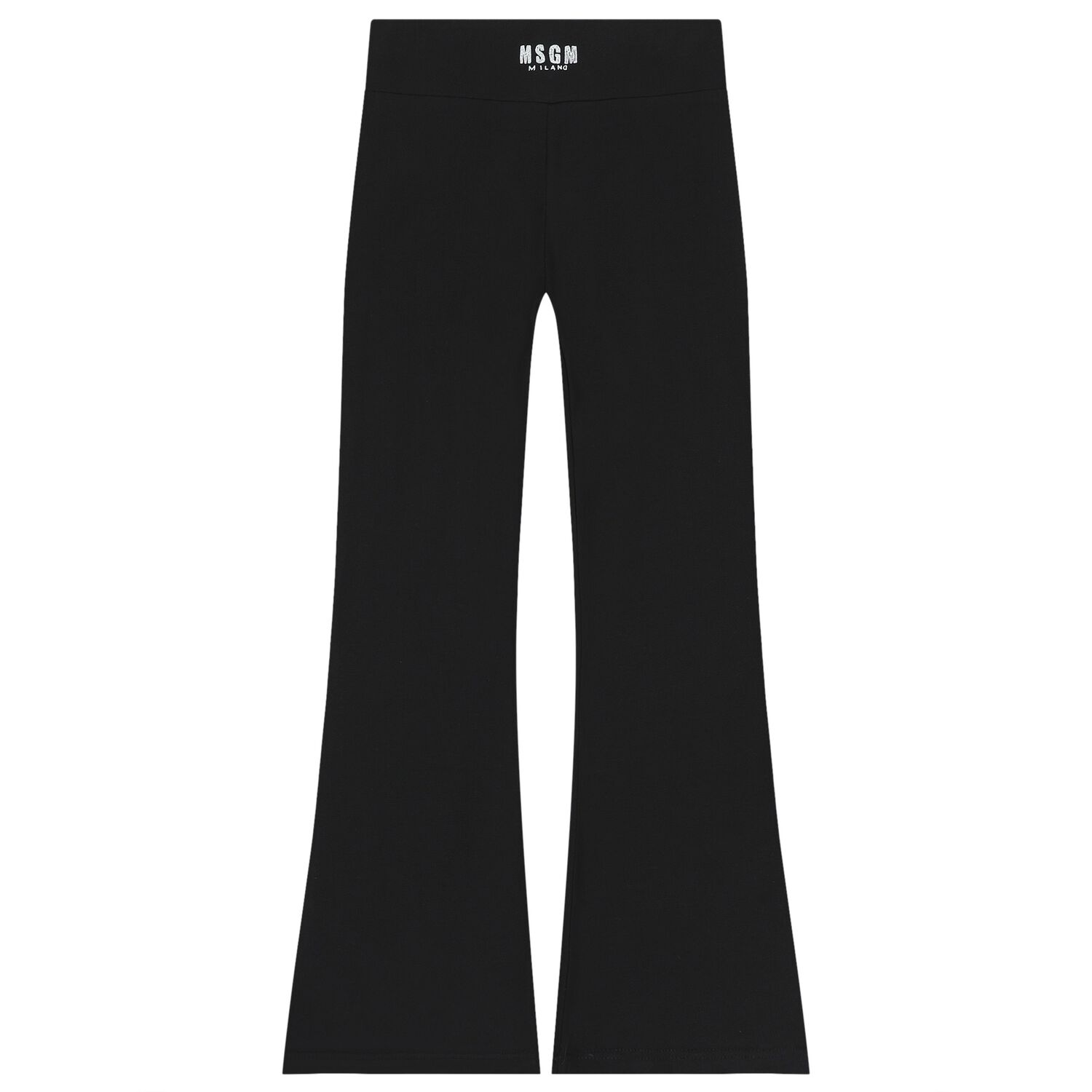 Girls Black Logo Leggings, 1, hi-res