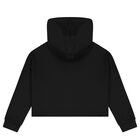 Girls Black Hooded Tracksuit, 2, hi-res