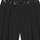 Girls Black Logo Trousers, 1, hi-res