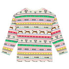 Girls Multi-Coloured Striped T-Shirt, 1, hi-res