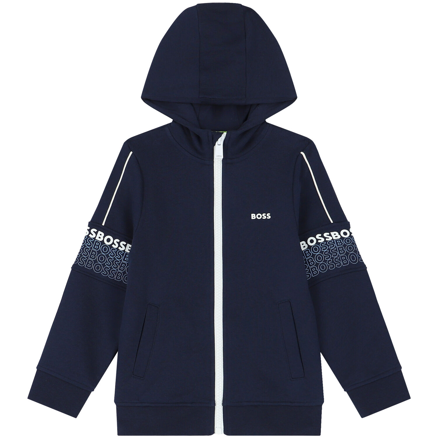 طقم شورت بالشعار باللون الكحلى للاولاد, 1, hi-res