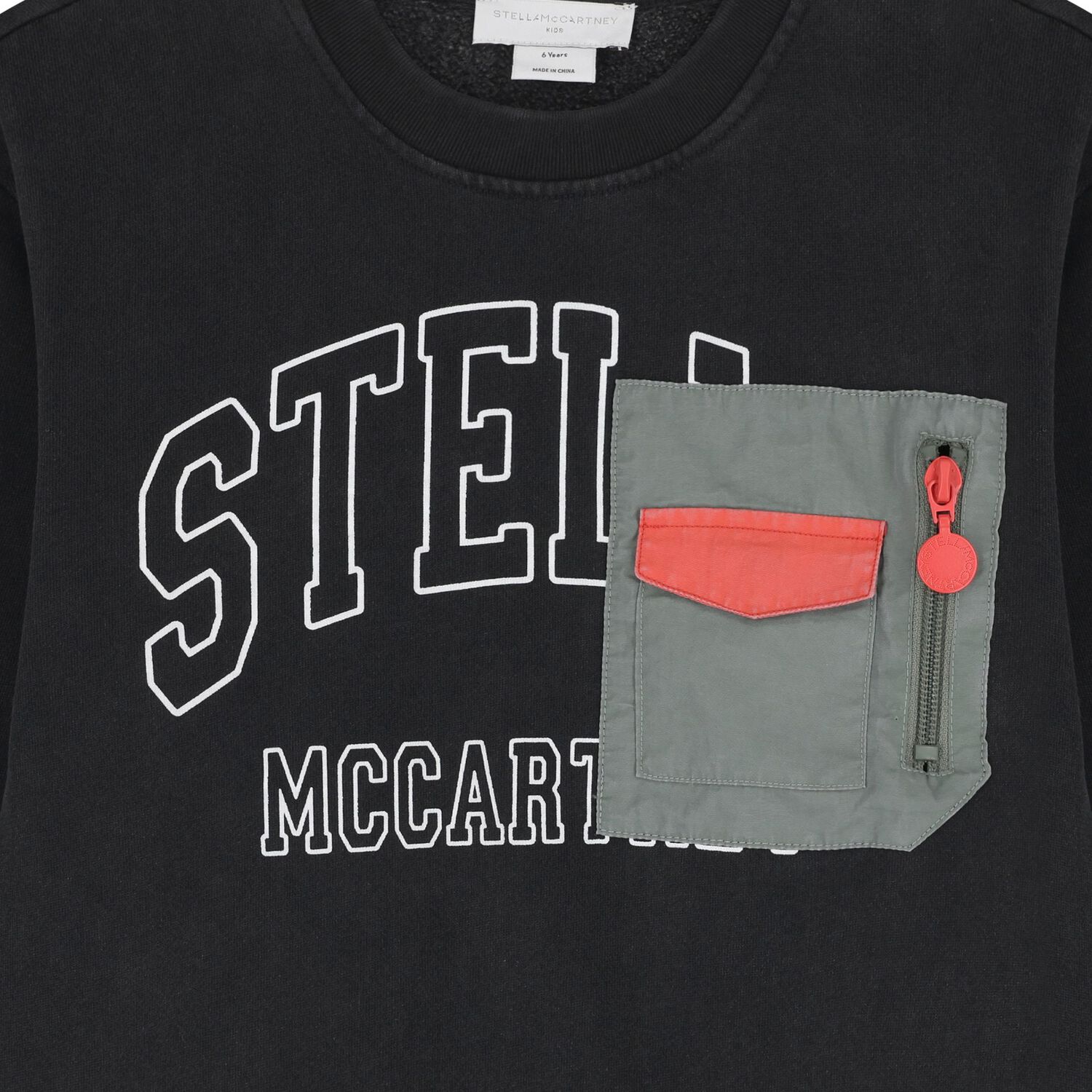 Boys Black Logo Sweatshirt, 1, hi-res