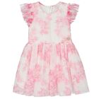 Baby Girls White & Pink Floral Dress Set, 1, hi-res