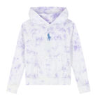 Girls Purple Tie Dye Logo Hooded Top, 1, hi-res