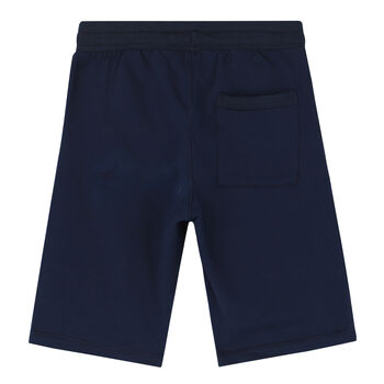Boys Navy Blue Logo Shorts
