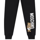 Black Teddy Bear Logo Joggers, 1, hi-res