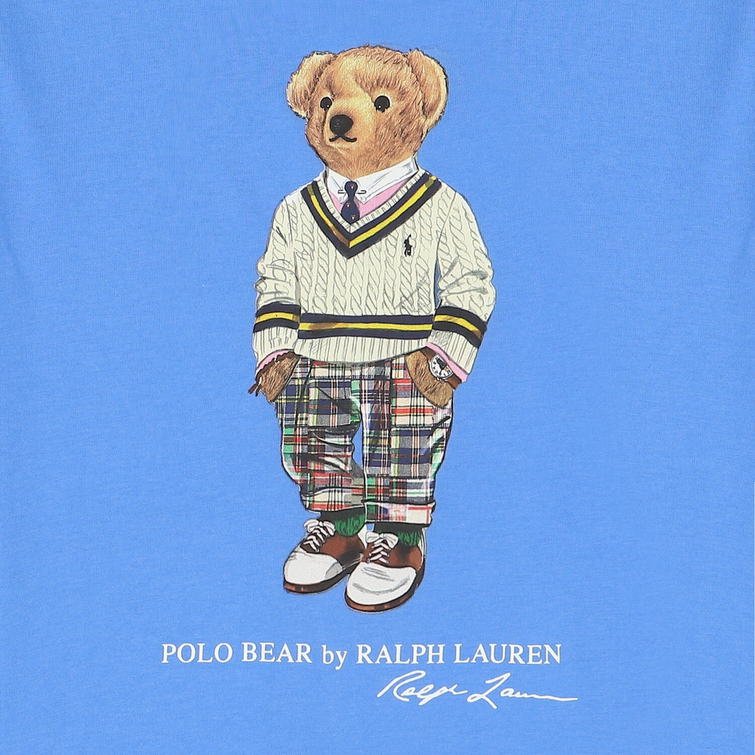 Boys Blue Polo Bear T-Shirt, 1, hi-res