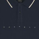 Boys Navy Blue & Beige Polo Shirt, 2, hi-res