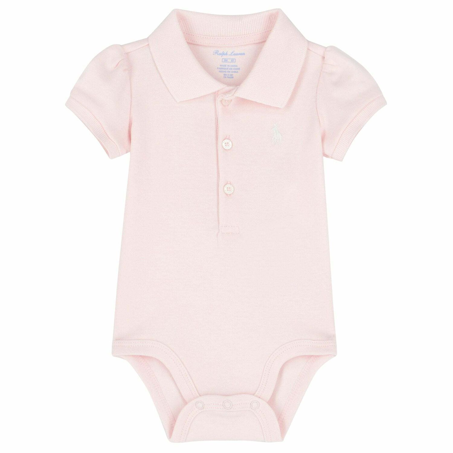 Baby Girls Pink Logo Bodysuit, 2, hi-res