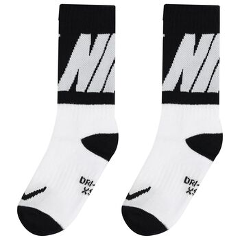White & Black Logo Socks ( 3-Pack )