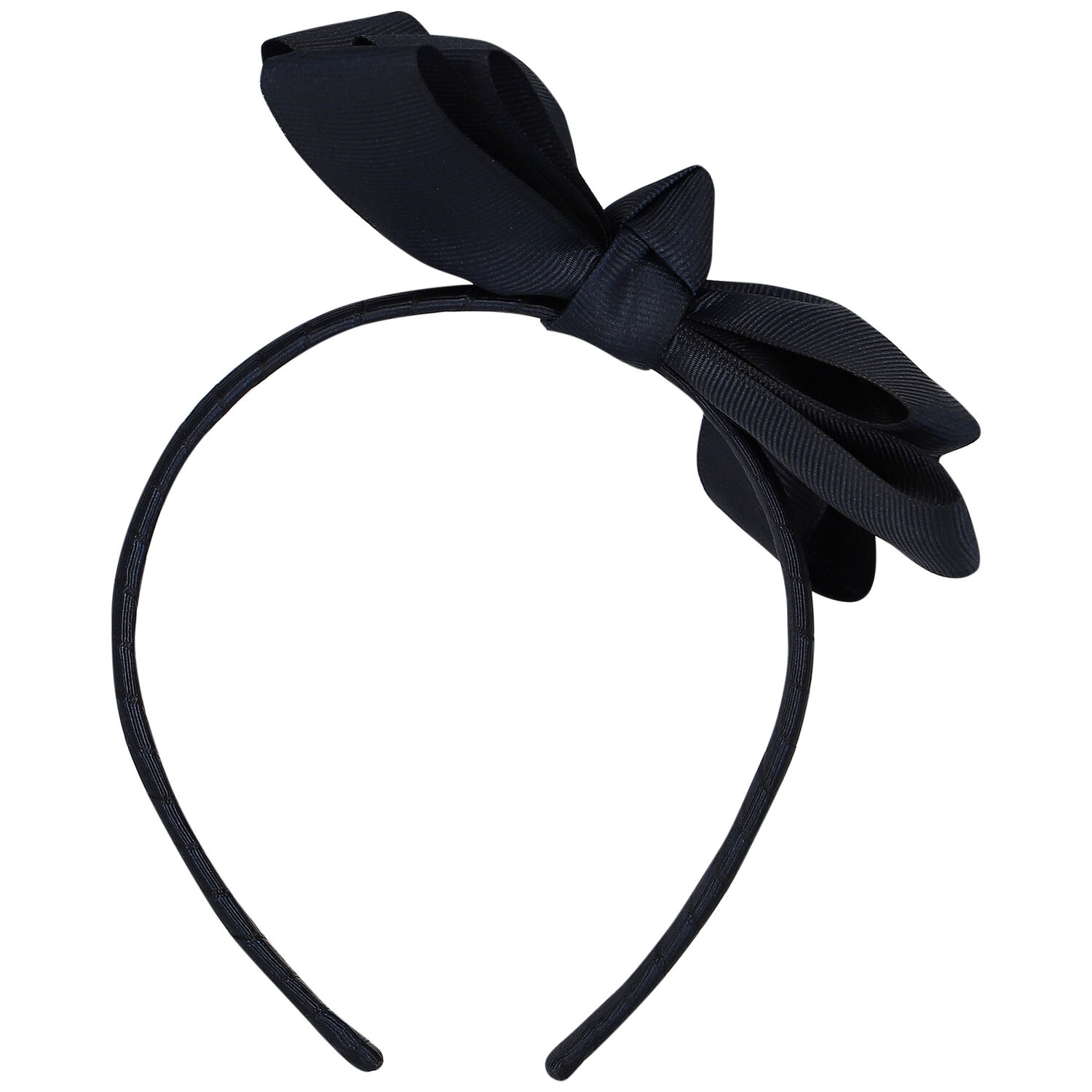 Girls Navy Blue Bow Headband, 2, hi-res image number null