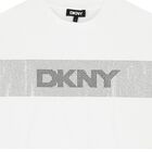 Girls White Logo T-Shirt, 2, hi-res