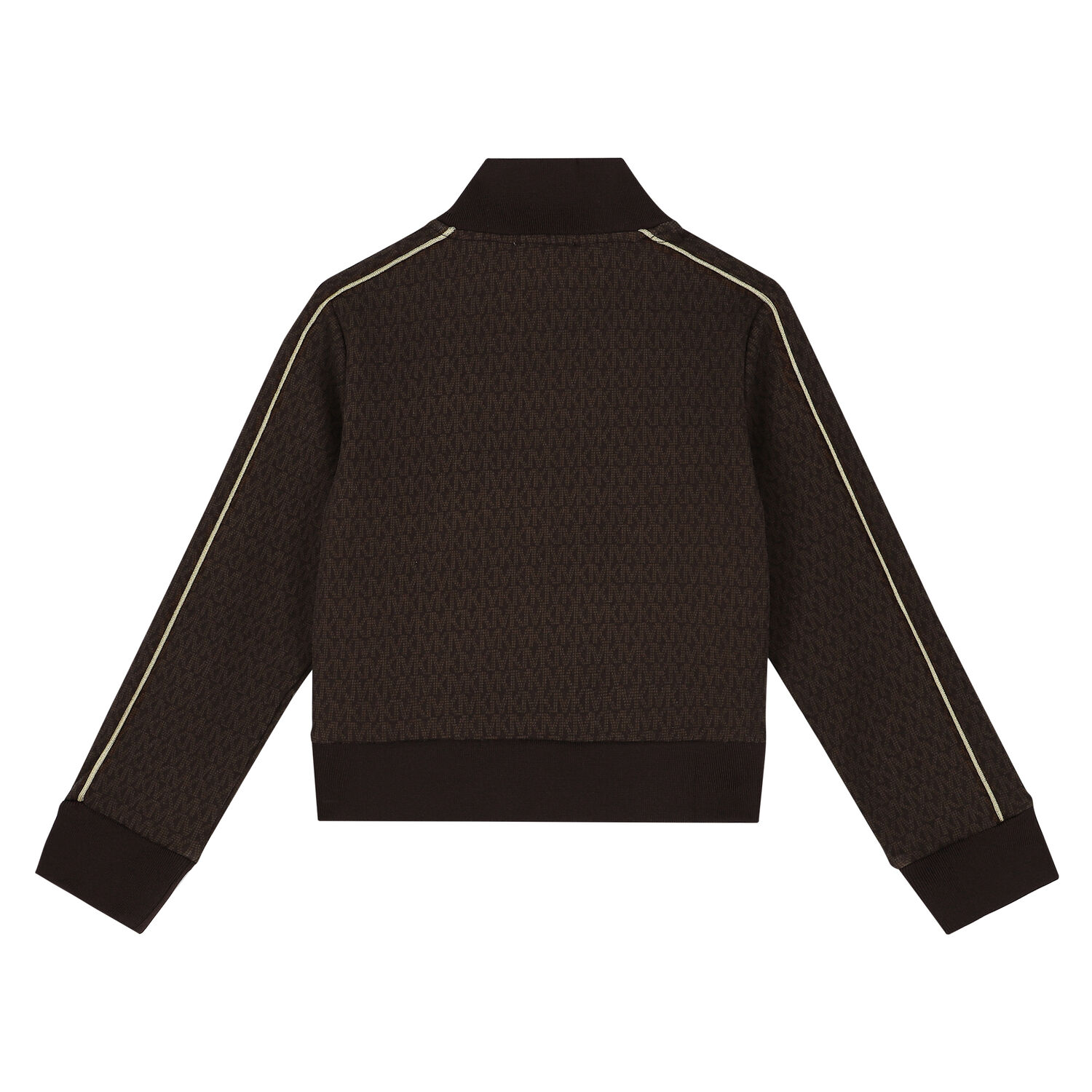 Girls Brown Logo Zip-Up Top, 1, hi-res