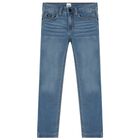 Boys Blue Logo Denim Jeans, 1, hi-res