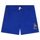 Boys Blue Logo Swimshorts, 1, hi-res