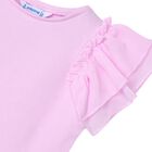 توب بنات بأكمام منفوشة باللون البنفسجي, 2, hi-res