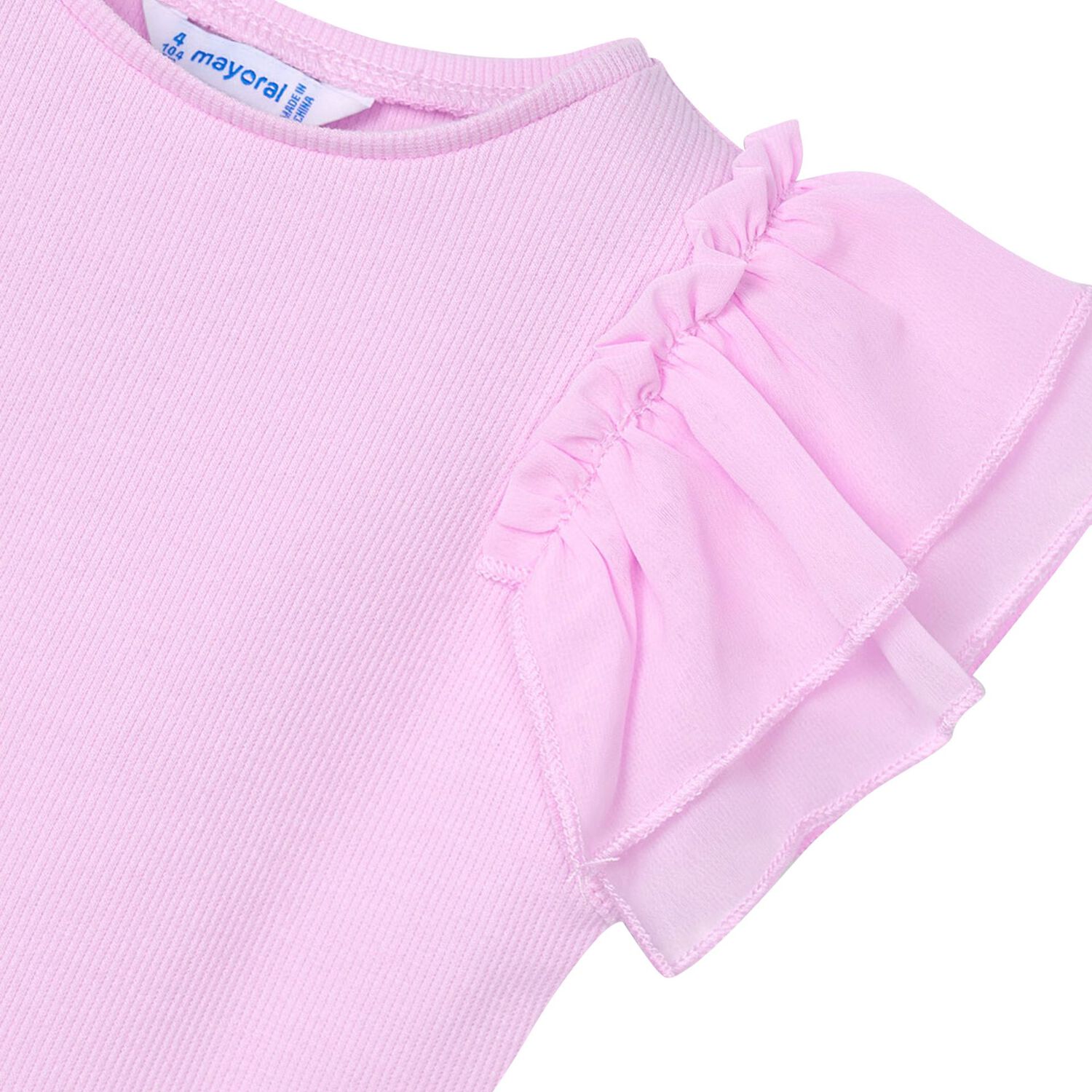 توب بنات بأكمام منفوشة باللون البنفسجي, 2, hi-res