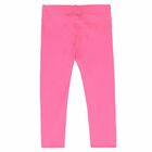 Younger Girls Pink Logo Leggings, 1, hi-res