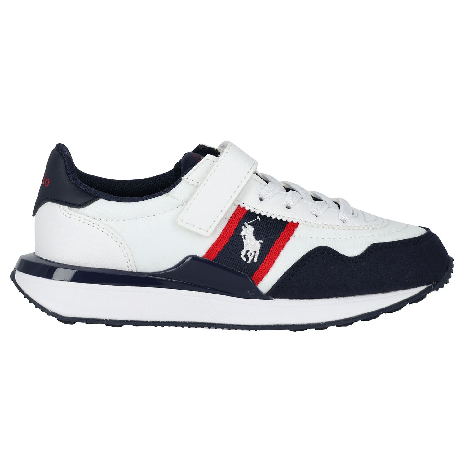 Boys White Logo Trainers, 1, hi-res image number null