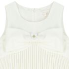 Girls Ivory Bow Dress, 1, hi-res