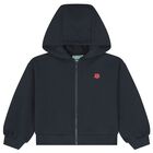 Girls Navy Blue Boke Flower Tracksuit, 1, hi-res