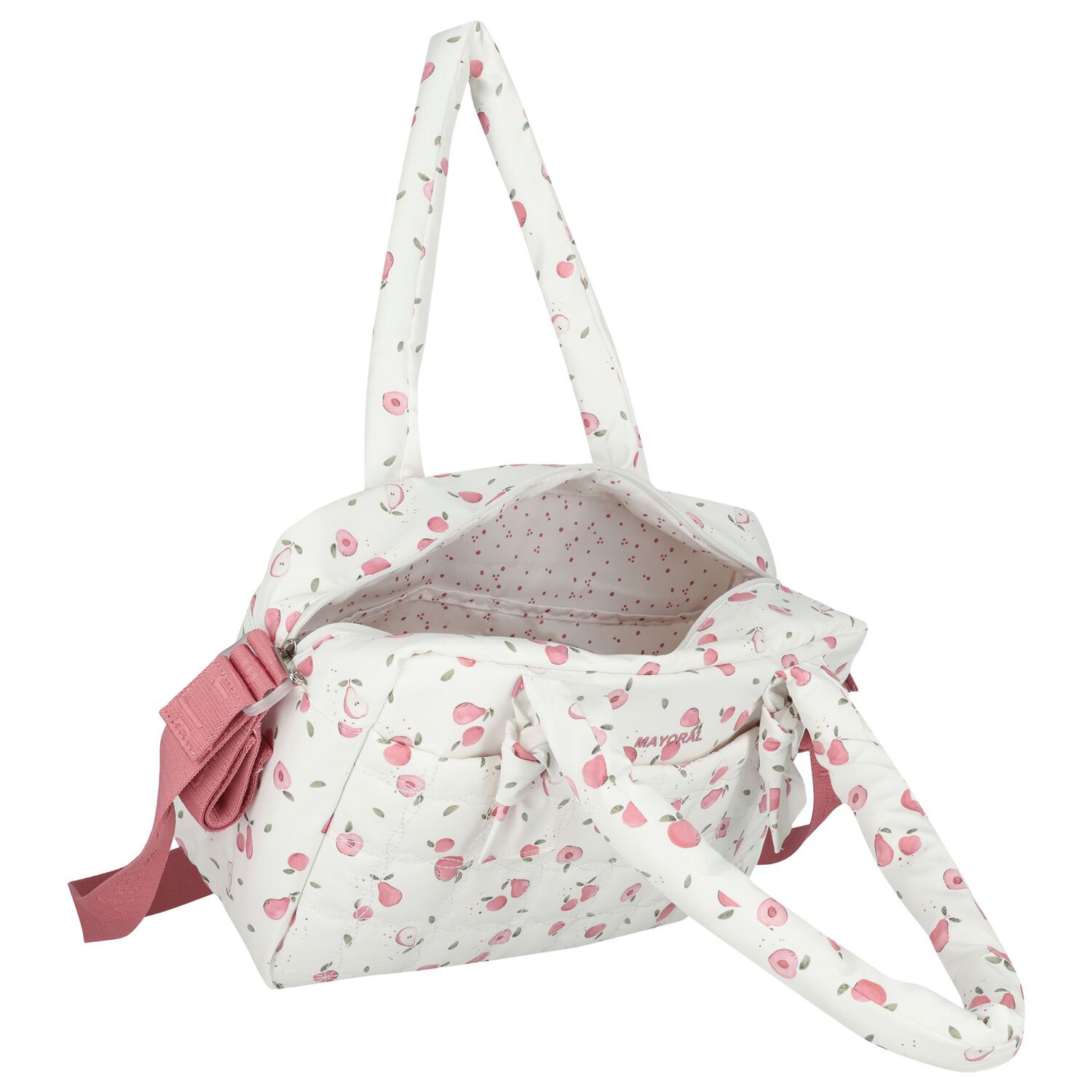 Baby Girls White & Pink Waterproof Baby Changing Bag, 2, hi-res
