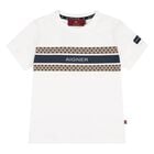 Younger Boys White Logo T-Shirt, 1, hi-res