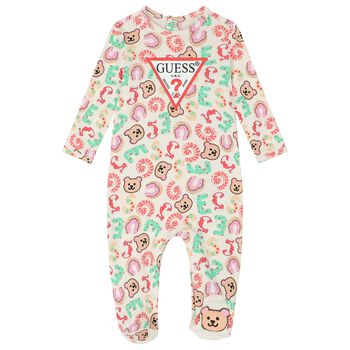 Baby Boys Ivory Logo Babygrow