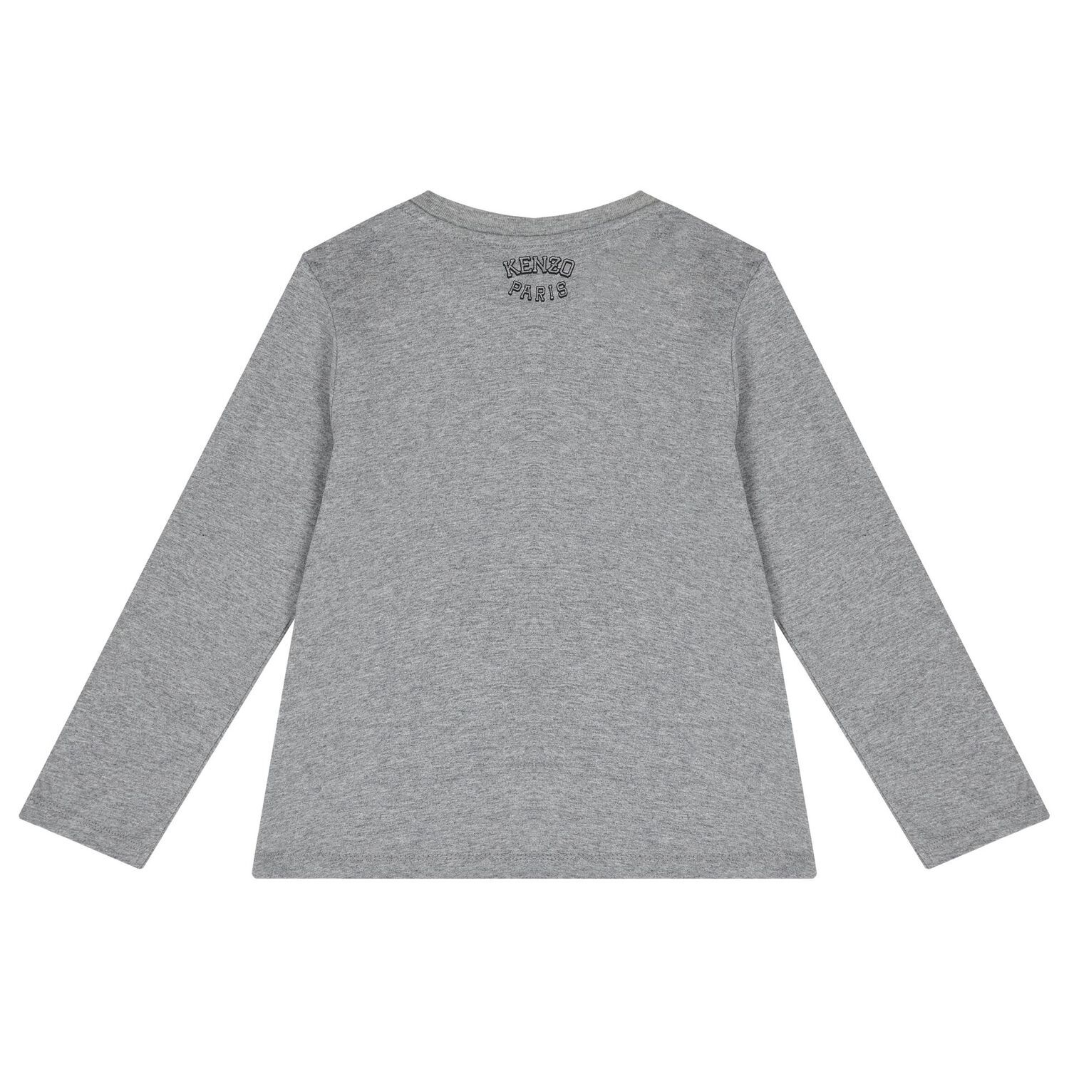 Boys Grey Tiger Logo Long Sleeve Top, 2, hi-res image number null
