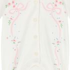 Baby Girls Ivory Embroidered Babygrow, 1, hi-res