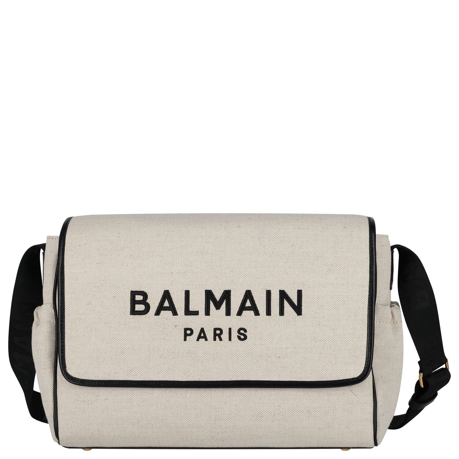 حقيبة تغيير حفاضات الأطفال بشعار باللون  بيج, 1, hi-res