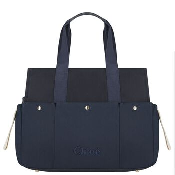 Navy Blue Canvas Baby Changing Bag