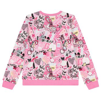 Girls Pink Logo Swearshirt