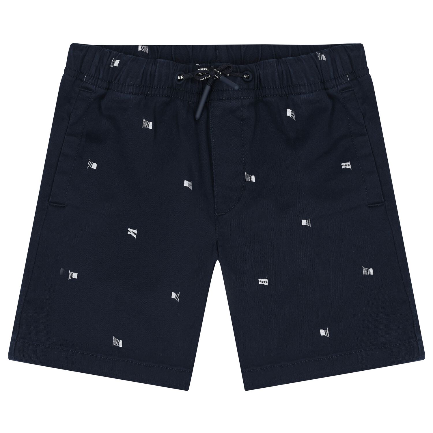 Boys Navy Blue Logo Flag Shorts, 1, hi-res image number null