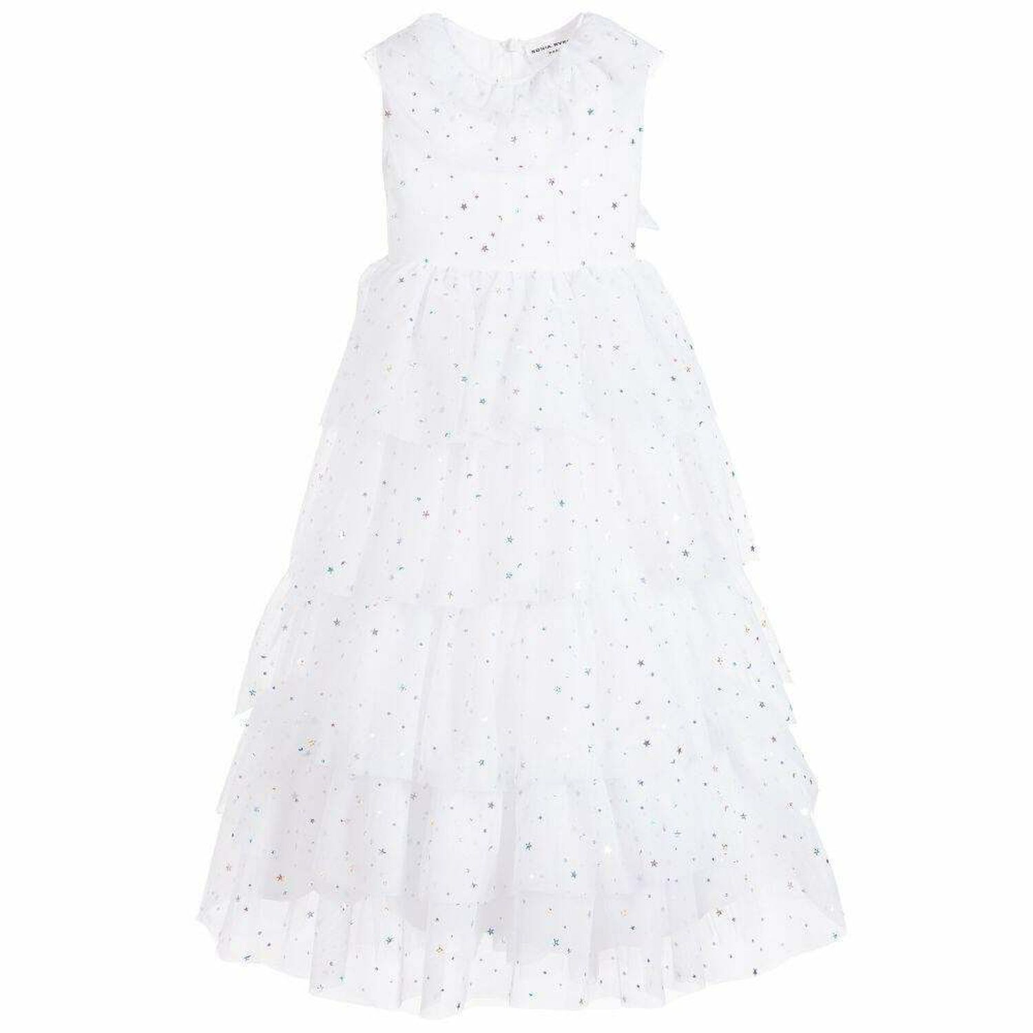Girls White Party Dress, 1, hi-res image number null