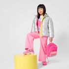 Girls Iridescent Pink Trainers, 1, hi-res