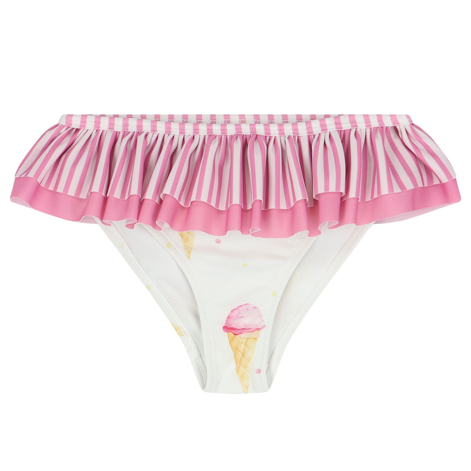 Girls White Ice Creams Bikini, 1, hi-res