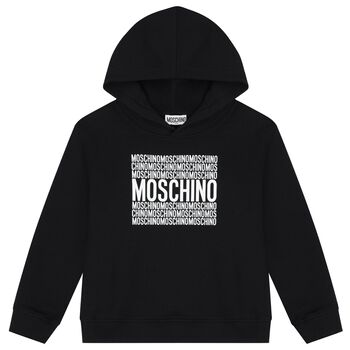 Black Logo Hooded Top