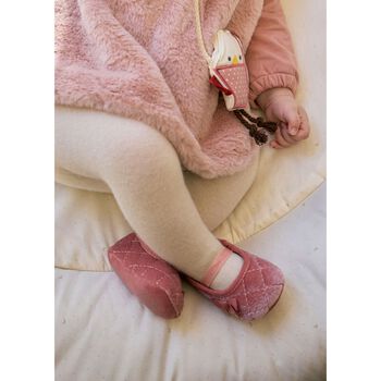 Baby Girls Pink Velvet Pre Walker Shoes