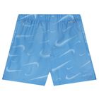 Boys Blue Logo Shorts, 1, hi-res