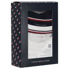 بلوزة قطنية بأكمام طويلة بشعار باللونين الأبيض والأزرق الداكن للأولاد (عبوة من قطعتين), 1, hi-res