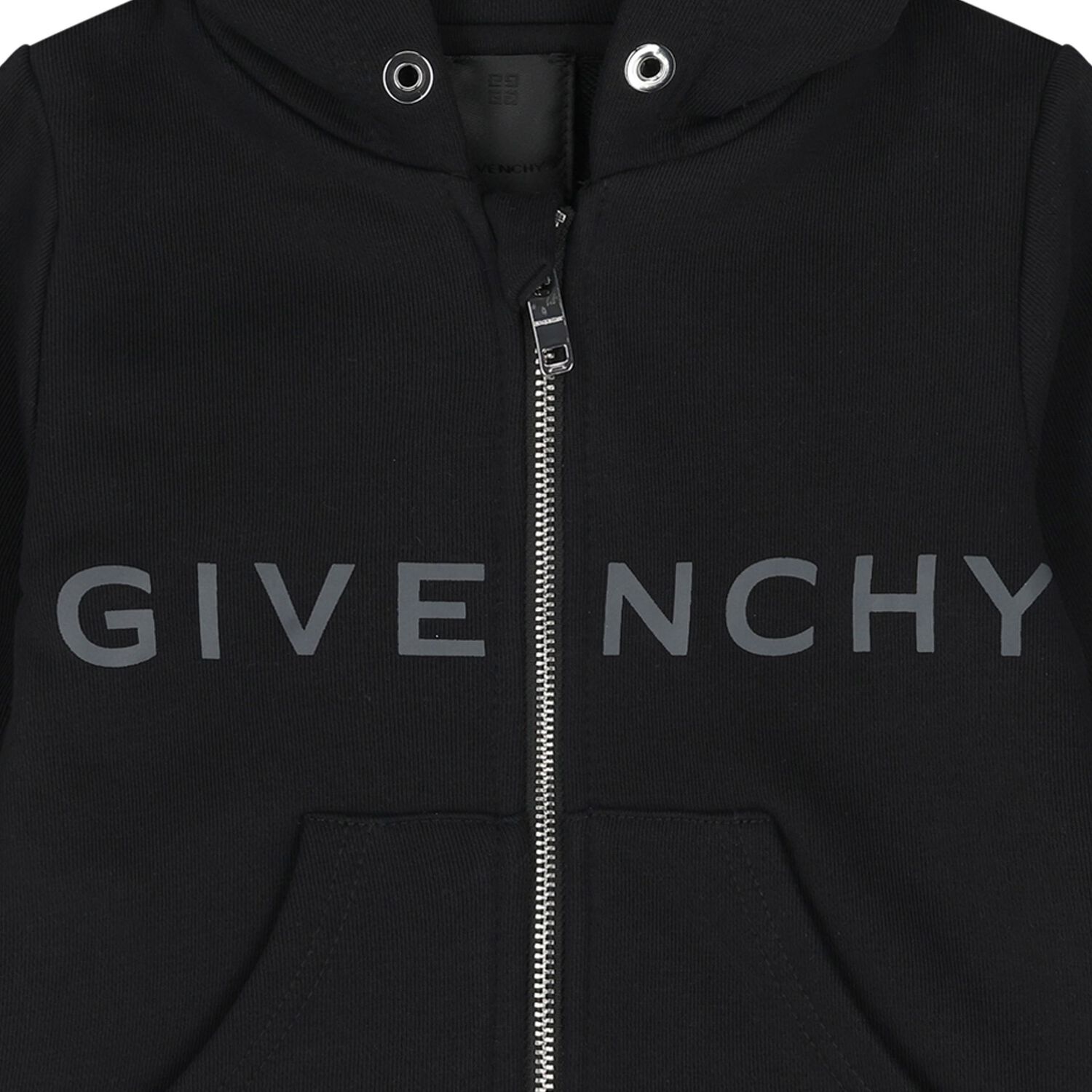 توب اولاد هودى بسحاب بالشعار باللون الاسود , 1, hi-res